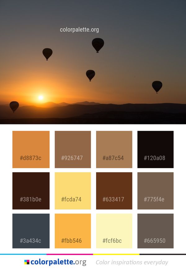 Hot Air Ballooning Balloon Sky Color Palette