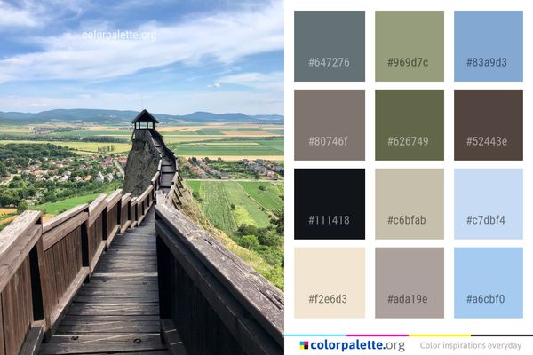 Sky Hill Path Color Palette