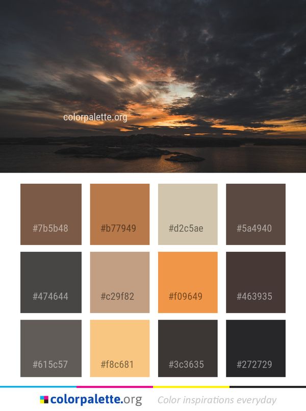 Sky Horizon Sunset Color Palette