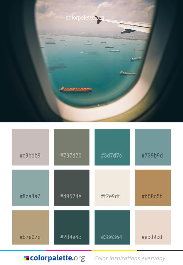 Water Sky Air Travel Color Palette