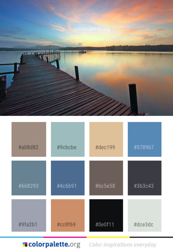 Water Sky Reflection Color Palette