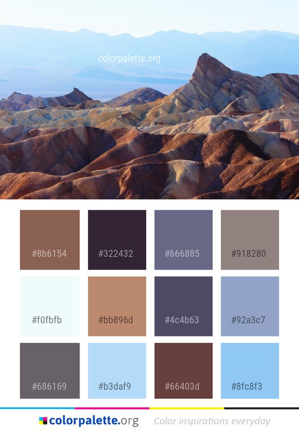 Badlands Ecosystem Wilderness Color Palette