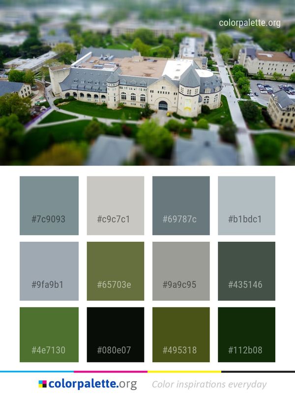 Bird's Eye View Scale Model Photography Color Palette