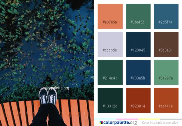 Blue Green Nature Color Palette