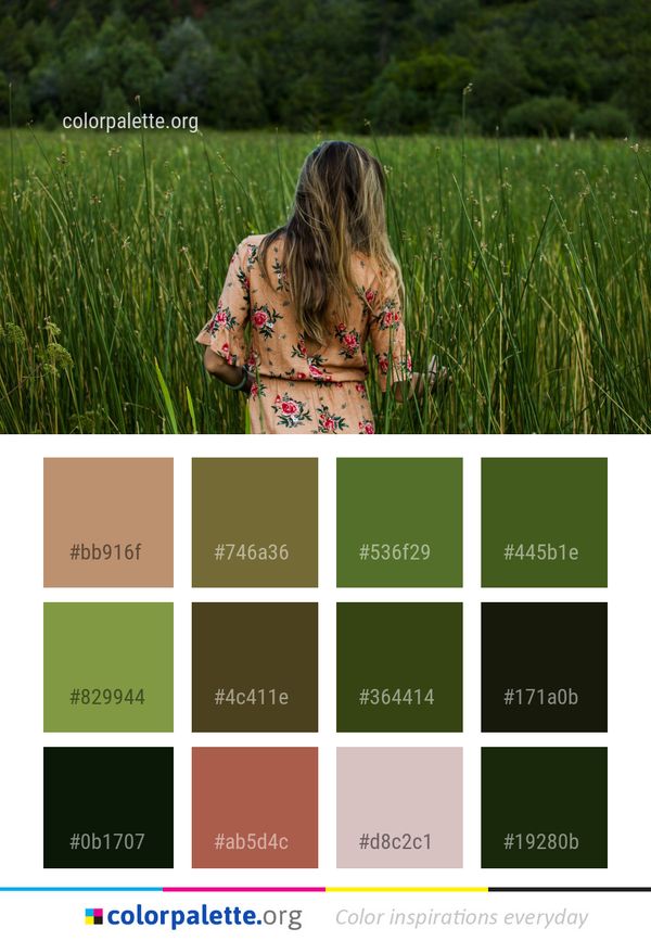 Green Nature Grassland Color Palette