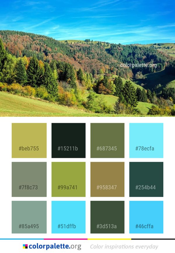 Nature Ecosystem Leaf Color Palette