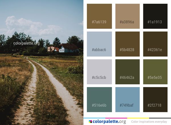Road Sky Path Color Palette