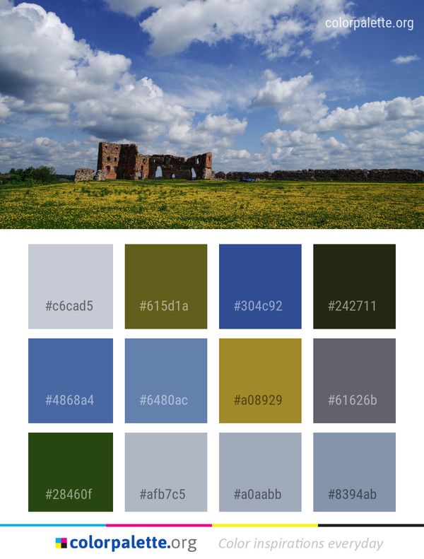 Sky Cloud Grassland Color Palette