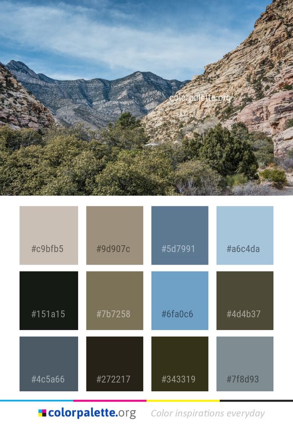 Wilderness Mountainous Landforms Sky Color Palette