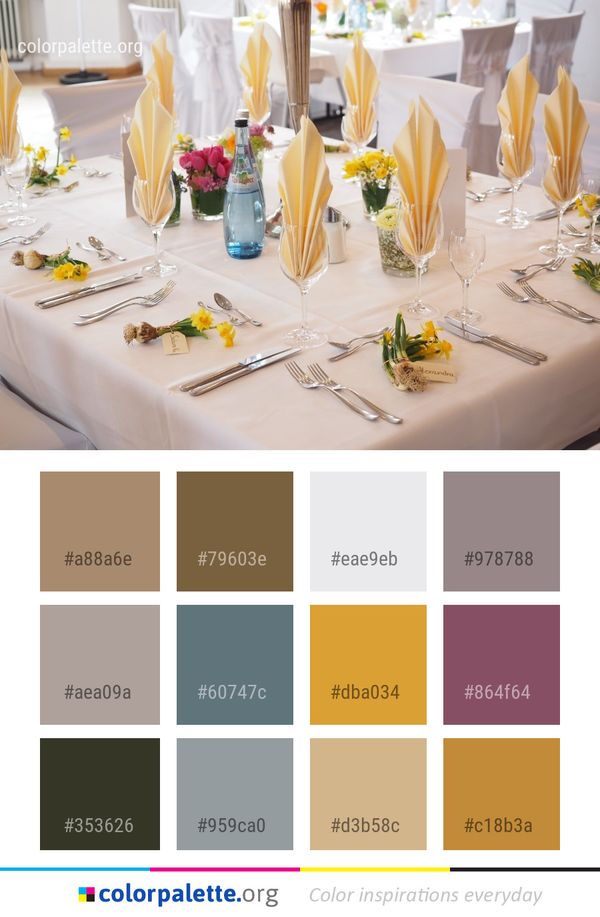 Yellow Floristry Flower Arranging Color Palette
