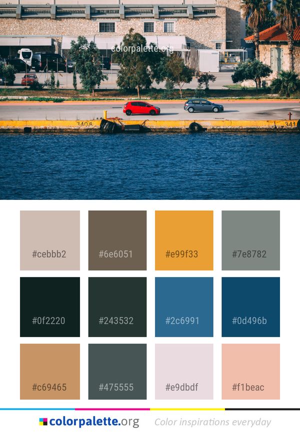 Car Water Waterway Color Palette