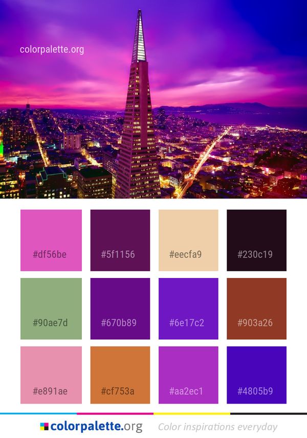 Metropolitan Area Cityscape Landmark Color Palette