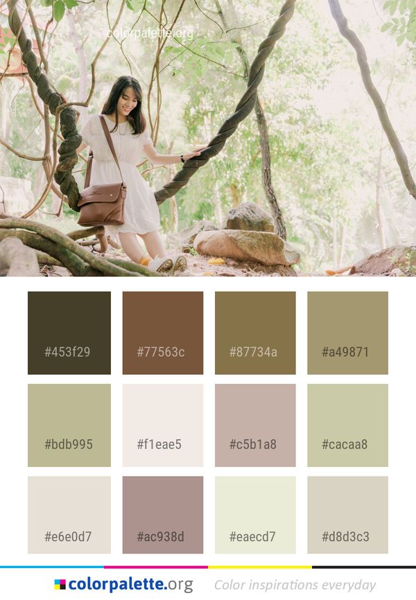 Photograph Tree Girl Color Palette