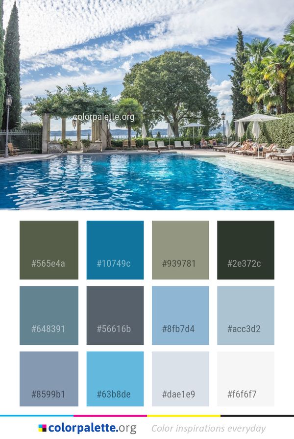 Resort Swimming Pool Property Color Palette