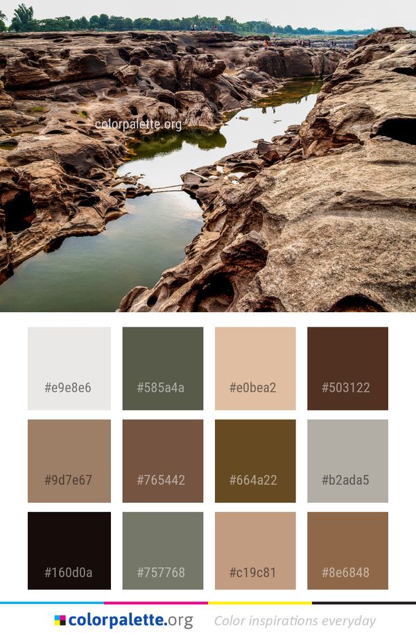 Rock Badlands Water Color Palette