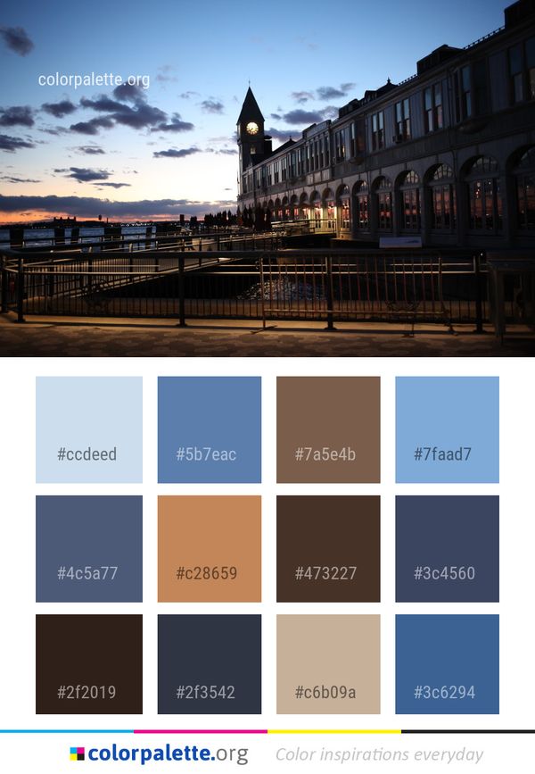 Sky Landmark Reflection Color Palette