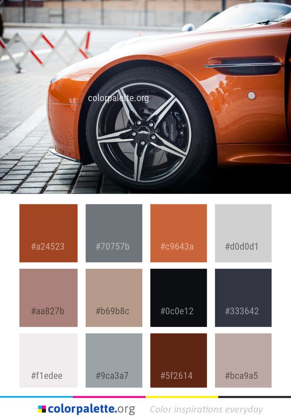 Car Motor Vehicle Wheel Color Palette