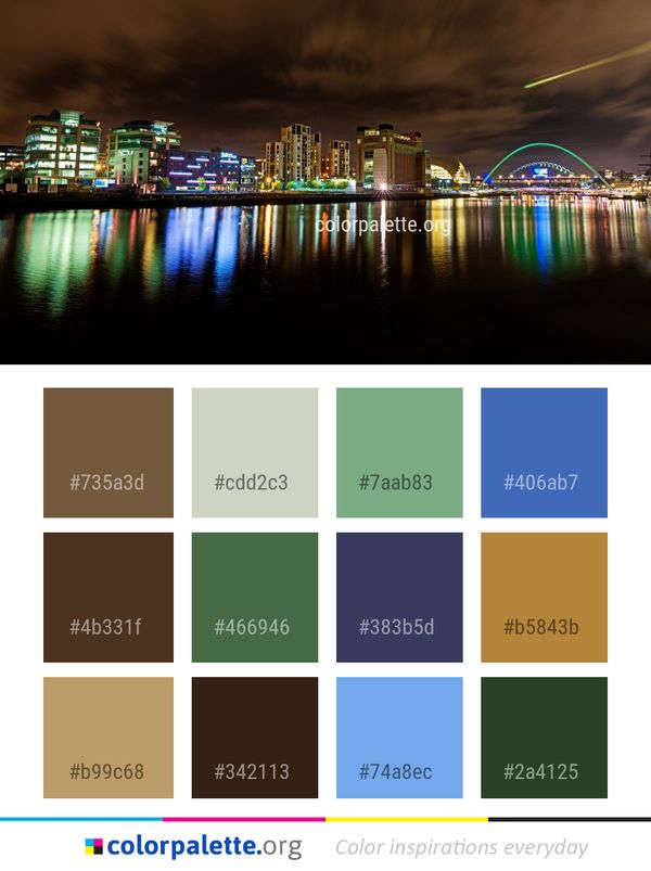 Cityscape Reflection Night Color Palette