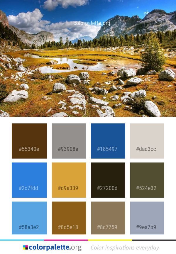 Nature Wilderness Mountainous Landforms Color Palette