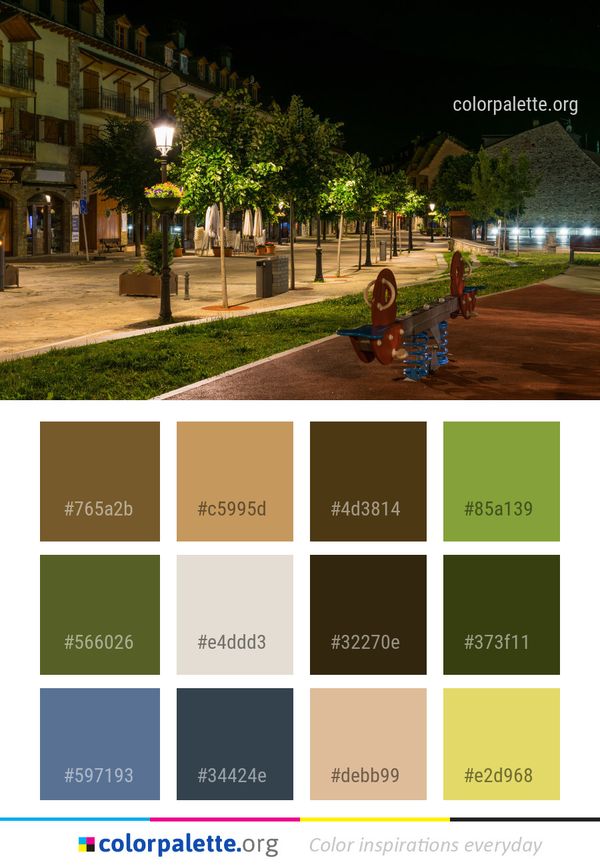 Night Plant Town Color Palette