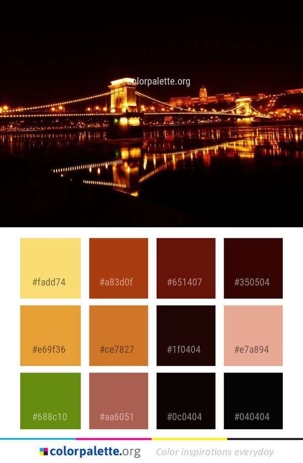 Reflection Night Landmark Color Palette