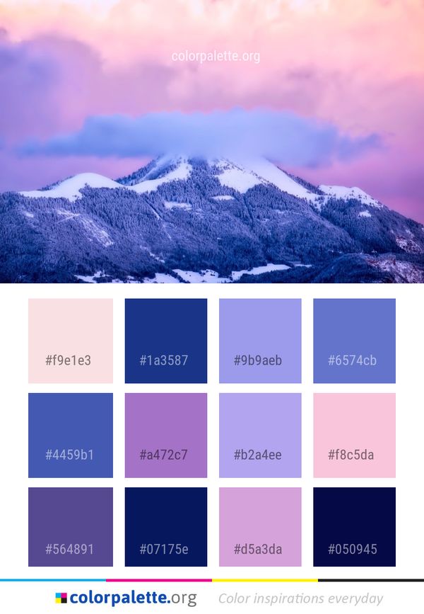 Sky Mountainous Landforms Mountain Color Palette
