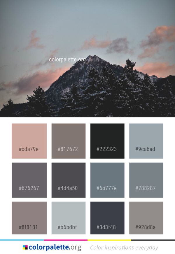 Sky Mountainous Landforms Mountain Range Color Palette