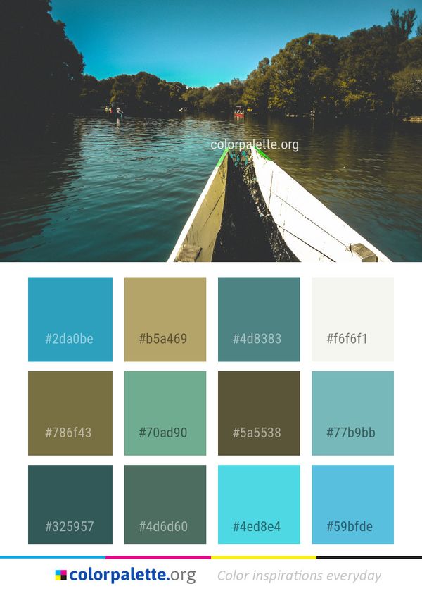 Water Nature Reflection Color Palette