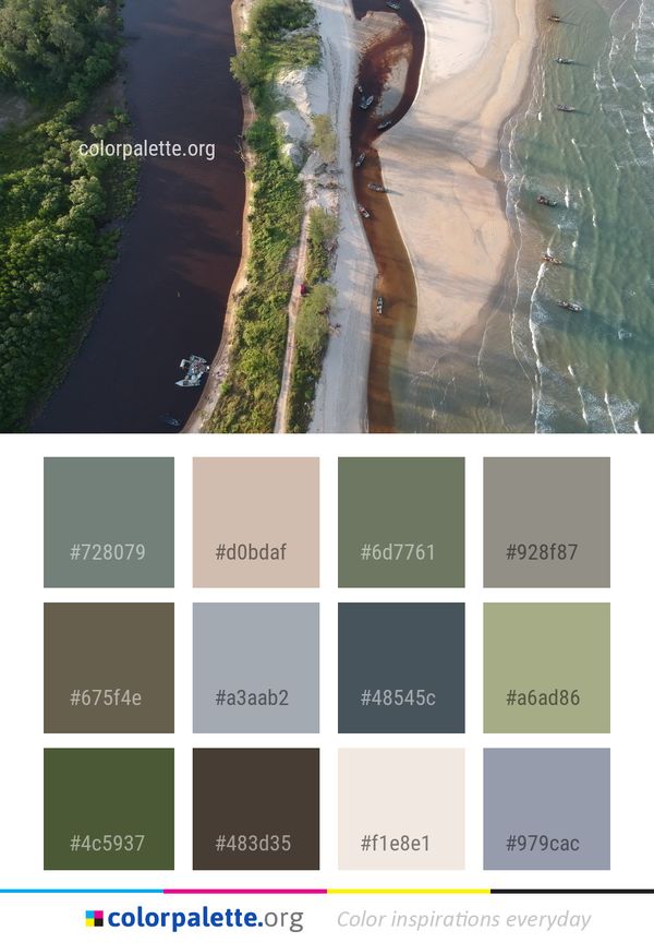 Water Waterway Aerial Photography Color Palette