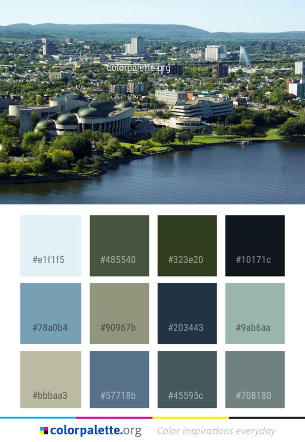 City Urban Area Skyline Color Palette