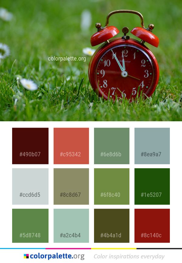 Green Grass Close Up Color Palette