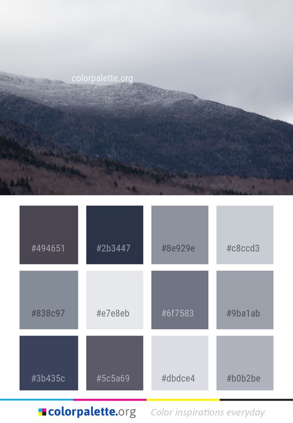 Mountainous Landforms Mountain Sky Color Palette