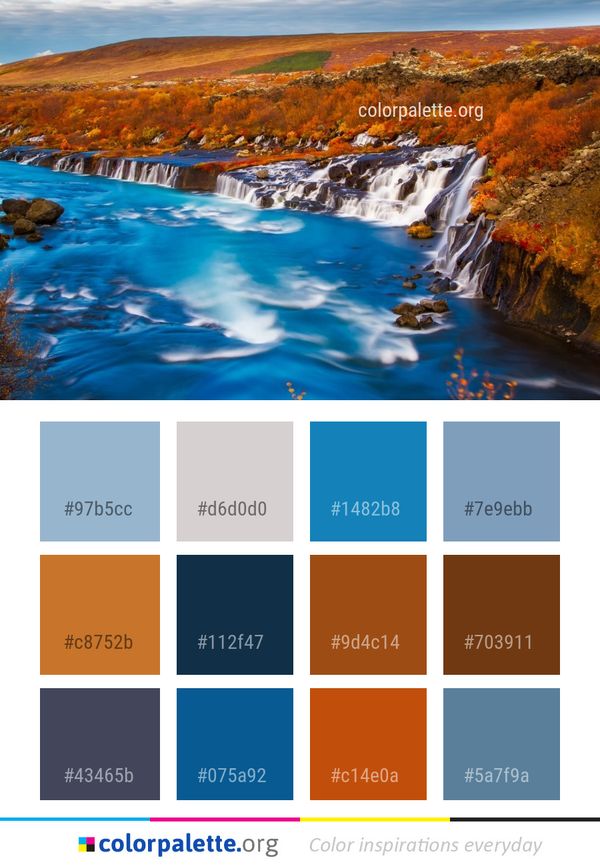 Nature Water Waterfall Color Palette