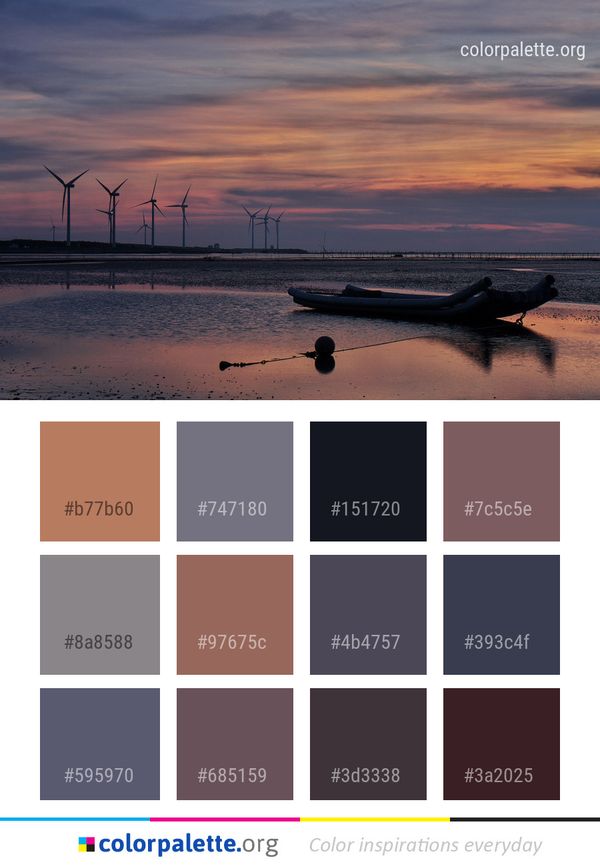 Sky Sea Sunset Color Palette