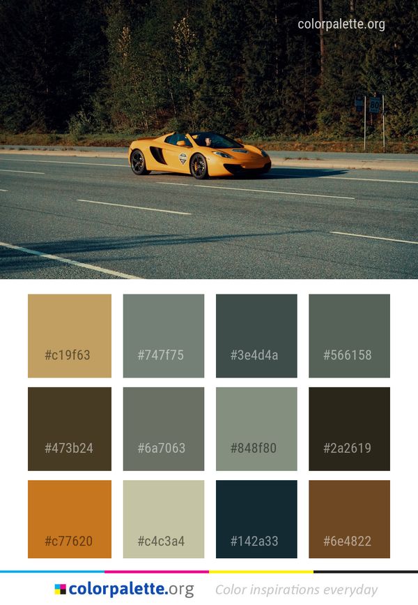 Car Land Vehicle Road Color Palette