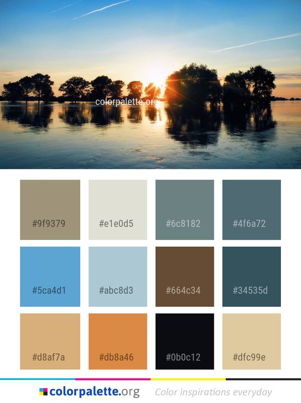 Reflection Water Sky Color Palette