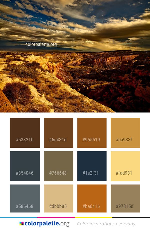 Sky Badlands Rock Color Palette