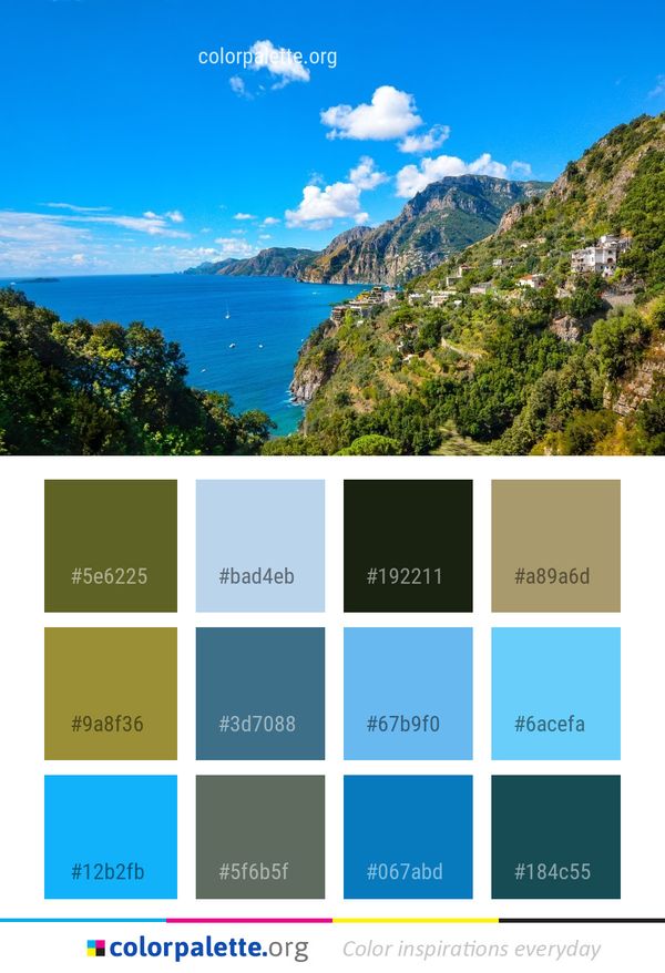 Coast Sky Mount Scenery Color Palette