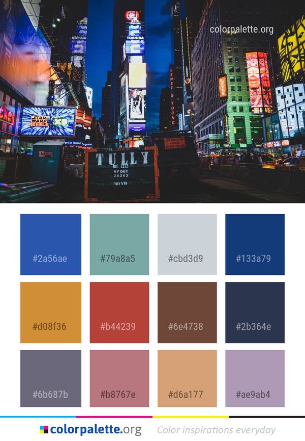 Metropolitan Area Metropolis Landmark Color Palette