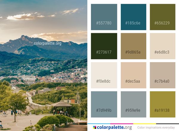 Sky Mountainous Landforms Cloud Color Palette