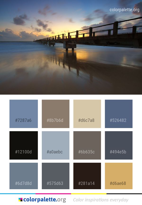 Sky Reflection Body Of Water Color Palette