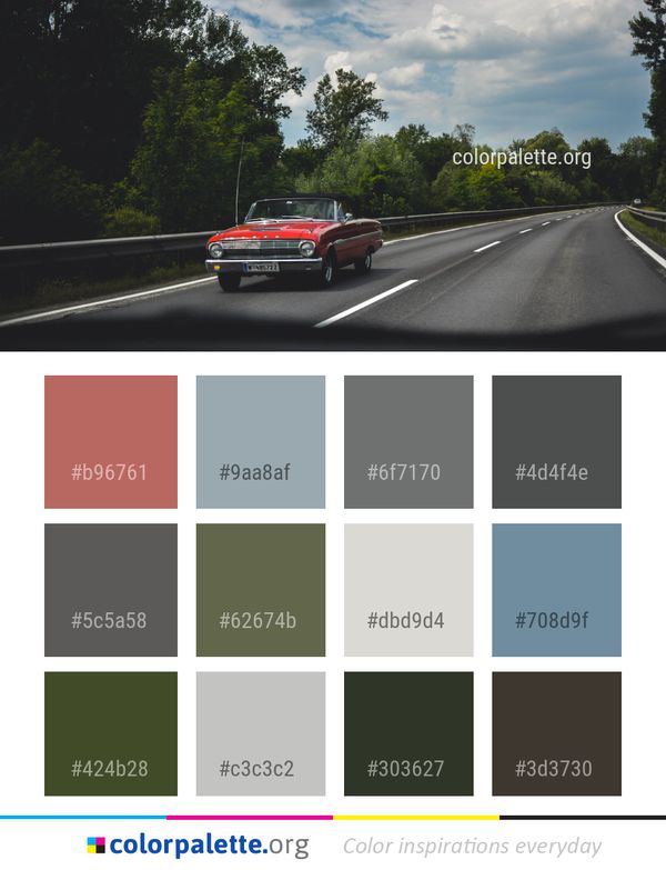 Car Road Motor Vehicle Color Palette