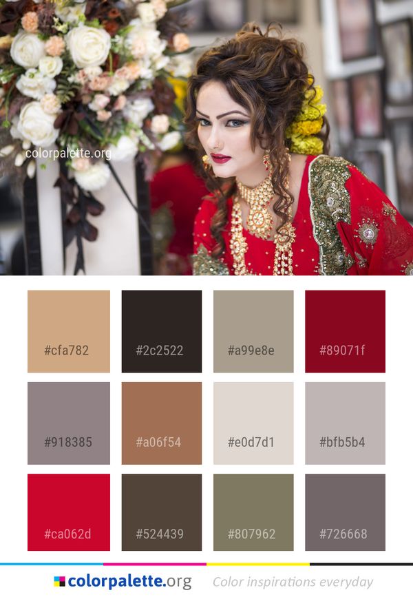 Bride Flower Woman Color Palette