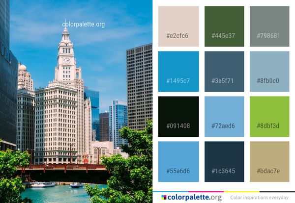 Metropolitan Area Skyscraper Cityscape Color Palette