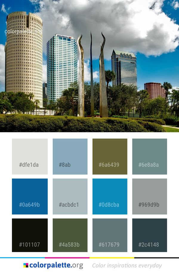 Metropolitan Area Skyscraper Daytime Color Palette
