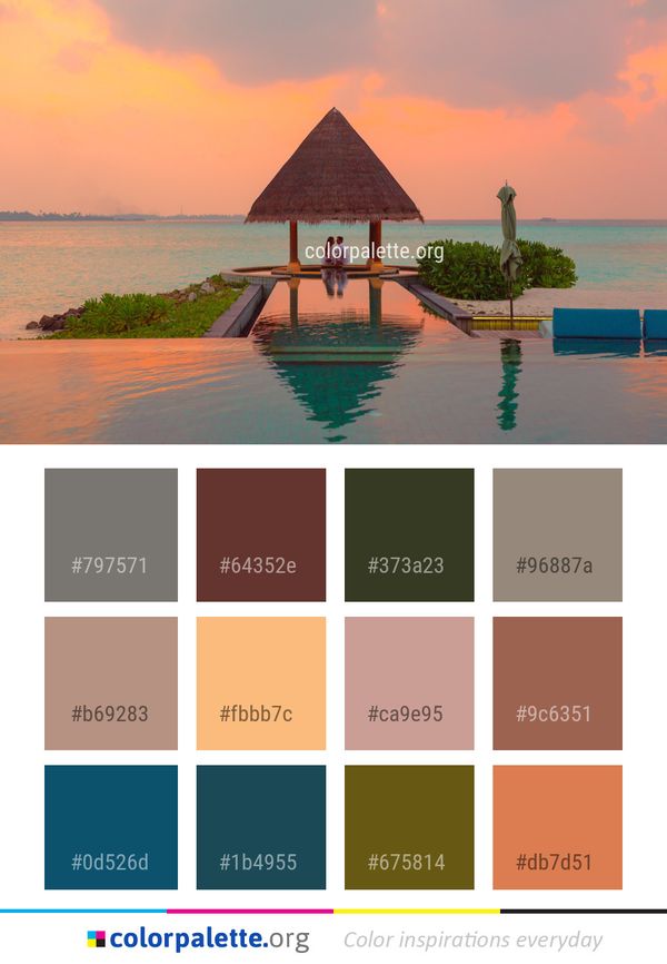 Reflection Sky Water Color Palette