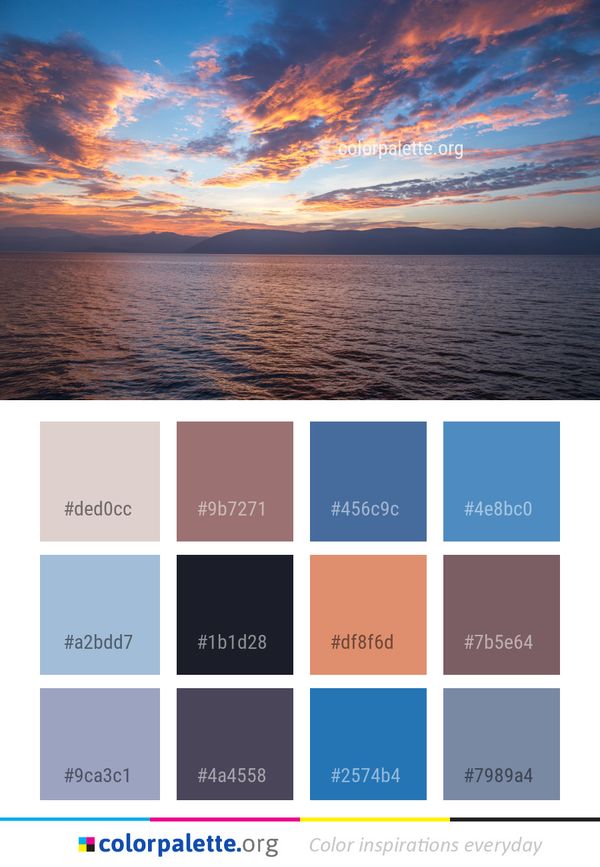 Sky Horizon Afterglow Color Palette