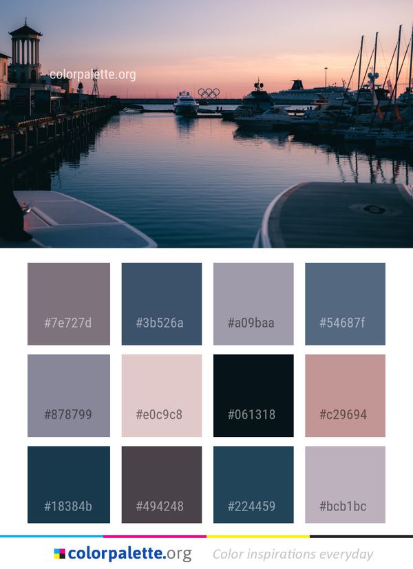 Waterway Water Reflection Color Palette