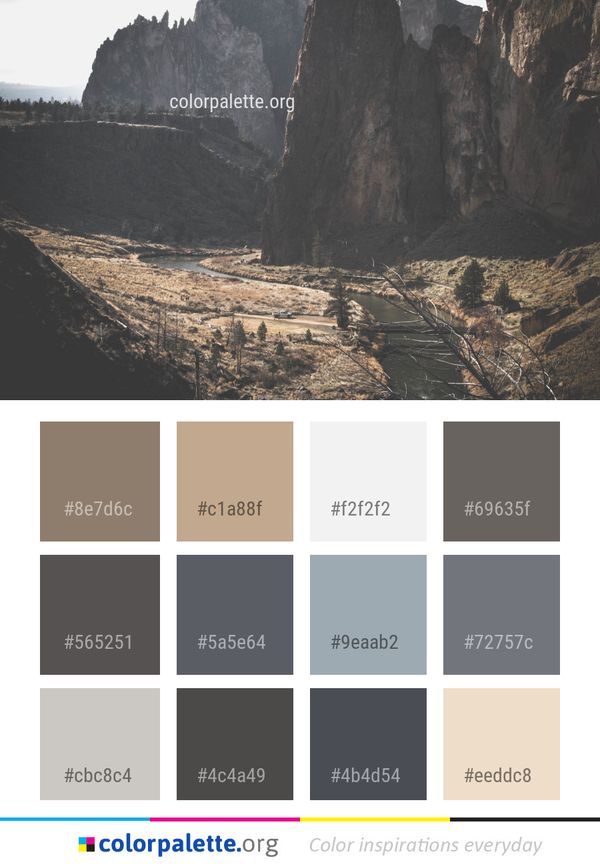 Geological Phenomenon Rock Escarpment Color Palette
