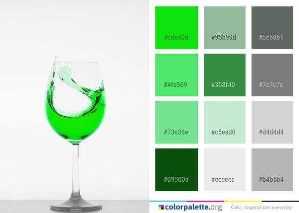 Glass Stemware Wine Color Palette